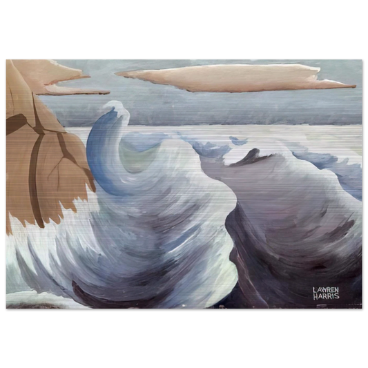 Shoreline - Art Nouveau Modern - Lawren Harris Brushed Aluminum Print - 70x100 cm / 28x40 inches | Lawren Harris Aluminum Print | Lawren Harris Prints