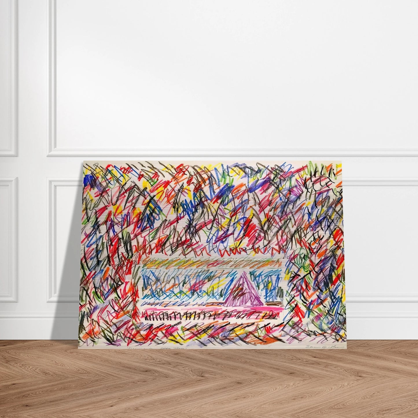 Coffee Thyme - Sam Gilliam Brushed Aluminum Print - 70x100 cm / 28x40 inches | Sam Gilliam Aluminum Print | Sam Gilliam Prints