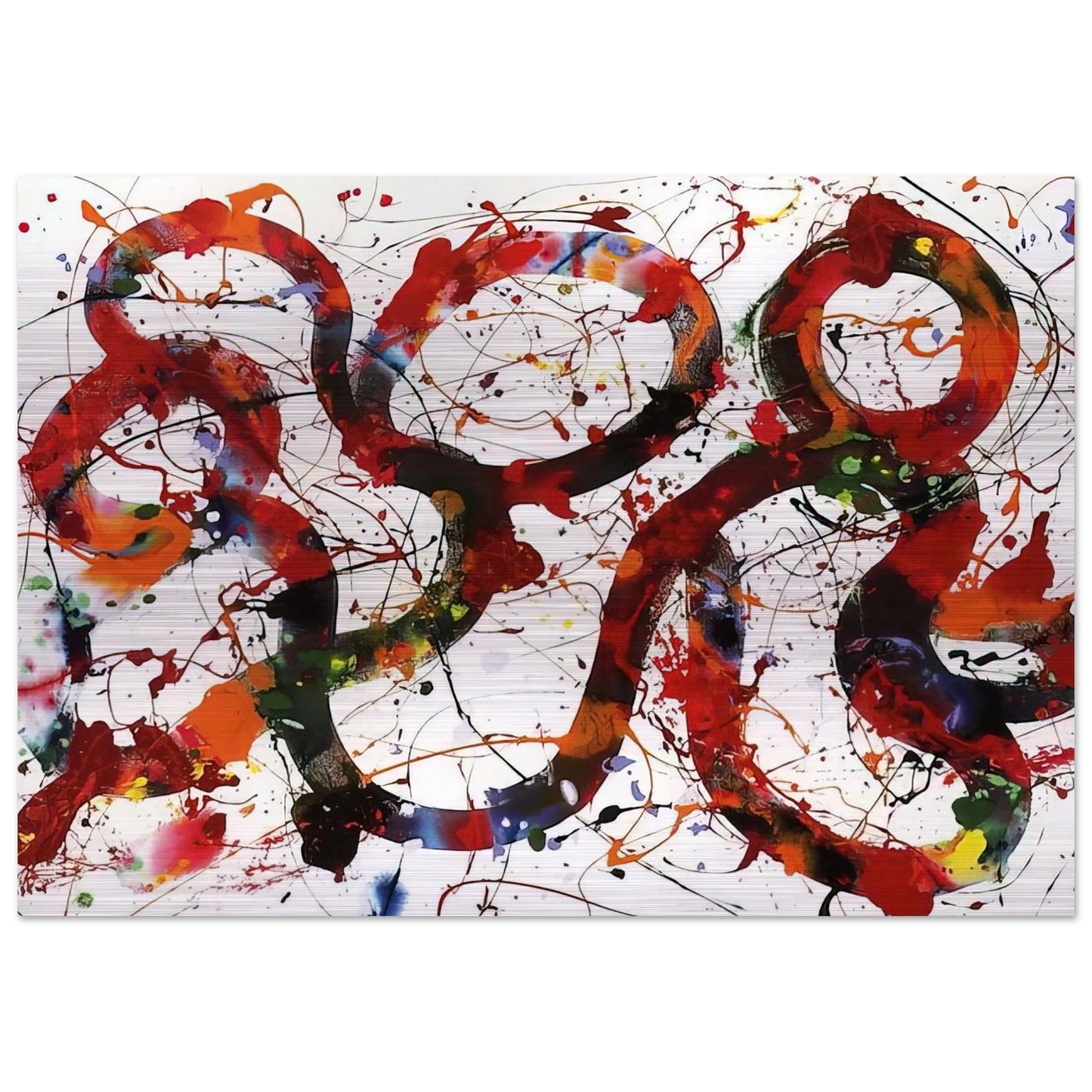 Untitled  SFP88-12  - Sam Francis Brushed Aluminum Print - 70x100 cm / 28x40 inches | Sam Francis Aluminum Print | Sam Francis Prints