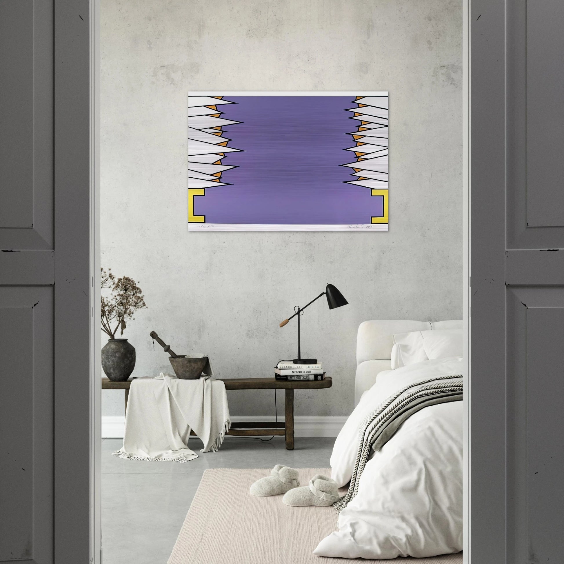Over the Rainbow - 1978 - Nicholas Krushenick Brushed Aluminum Print - 70x100 cm / 28x40 inches | Nicholas Krushenick Aluminum Print | Nicholas Krushenick Prints