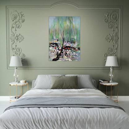 Love in Fangzhuang - 2002 - Wu Guanzhong Brushed Aluminum Print - 70x100 cm / 28x40 inches | Wu Guanzhong Aluminum Print | Wu Guanzhong Prints