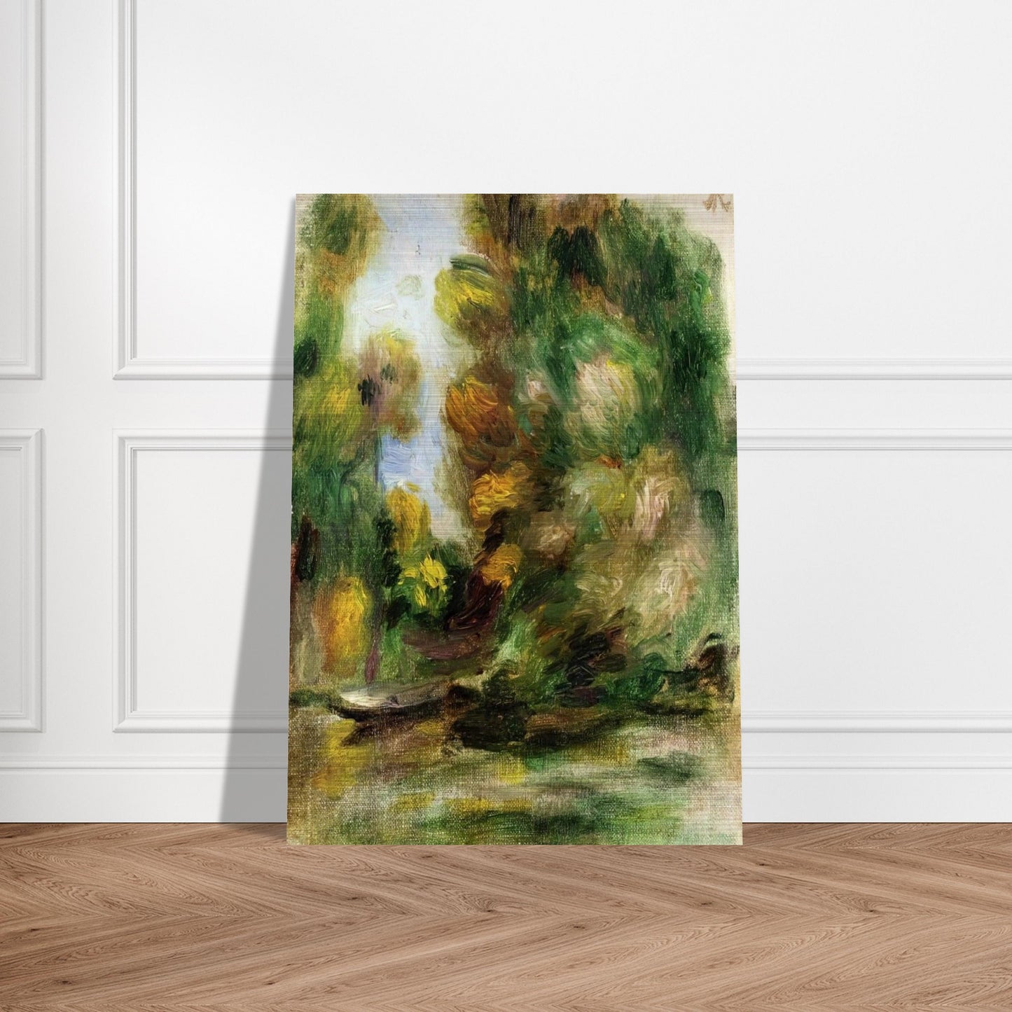 Banks of the River - Pierre-Auguste Renoir Brushed Aluminum Print - 70x100 cm / 28x40 inches | Pierre-Auguste Renoir Aluminum Print | Pierre-Auguste Renoir Prints