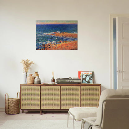 The Big Blue Sea in Antibes - claude monet Brushed Aluminum Print - 70x100 cm / 28x40 inches | claude monet Aluminum Print | claude monet Prints