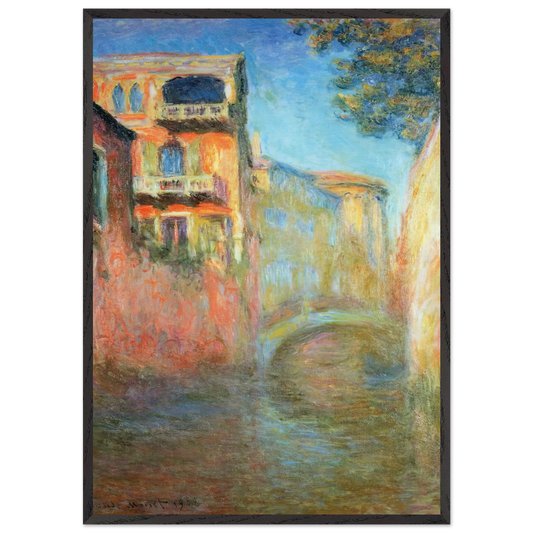 Rio della Salute - claude monet 70x100 cm / 28x40 inches Framed Art Print – Black Wooden Frame