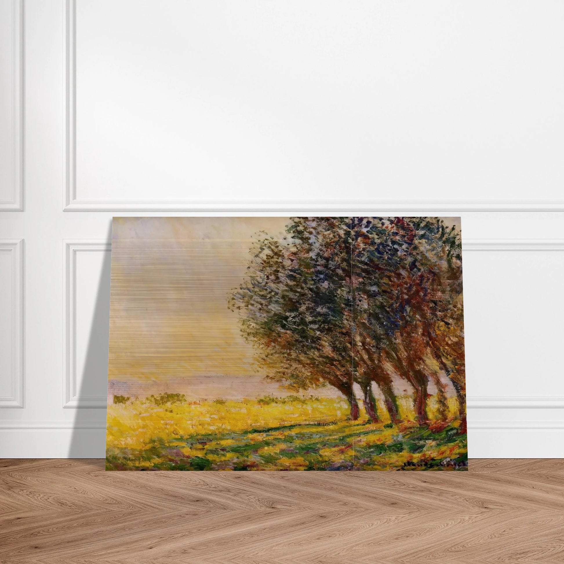 Willows at Sunset - claude monet Brushed Aluminum Print - 70x100 cm / 28x40 inches | claude monet Aluminum Print | claude monet Prints