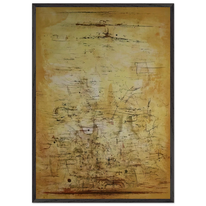 VOL D OISEAUX 1954 - Zao Wou-Ki 70x100 cm / 28x40 inches Framed Art Print – Black Wooden Frame
