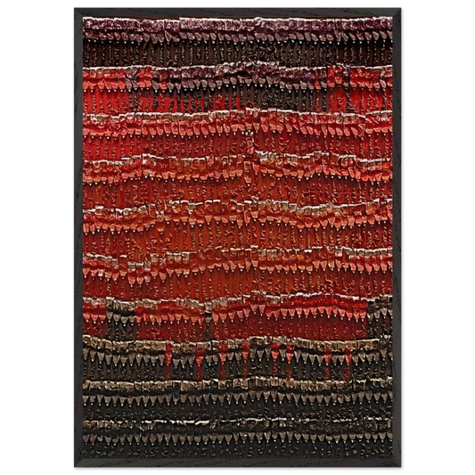 Chiefs Blanket - 1989 - Arman 70x100 cm / 28x40 inches Framed Art Print – Black Wooden Frame