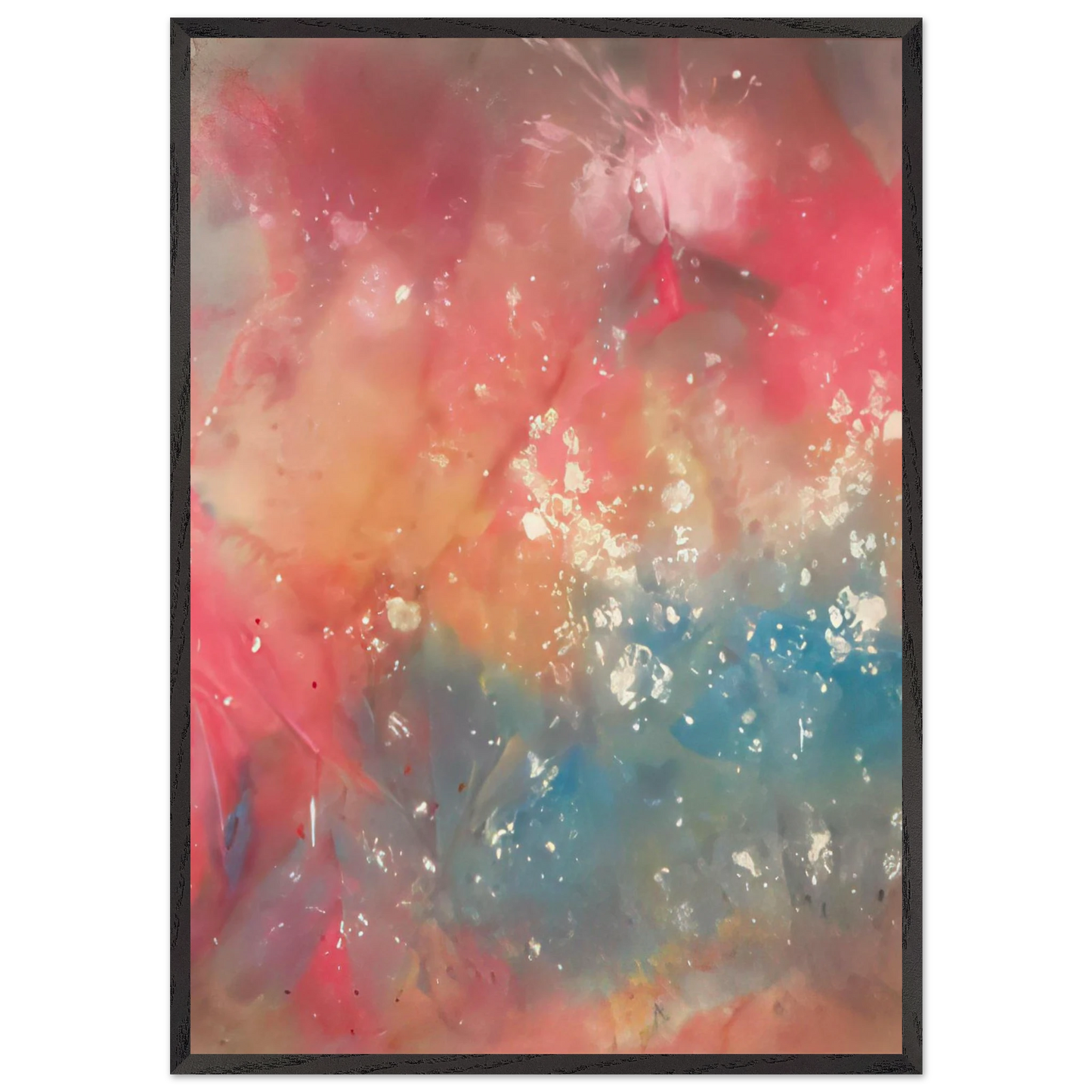Untitled N32 - Sam Gilliam 70x100 cm / 28x40 inches Framed Art Print – Black Wooden Frame
