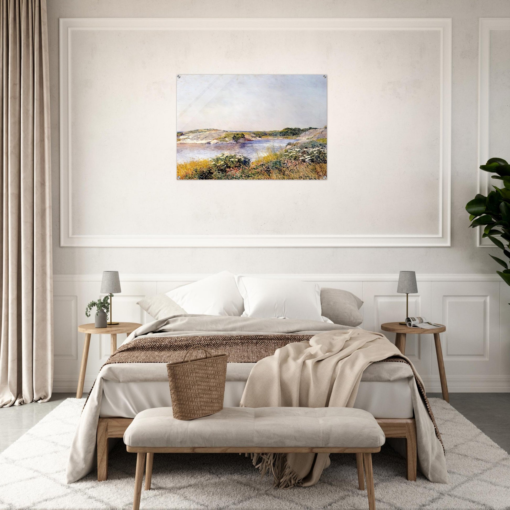The Little Pond, Appledore - Childe Hassam Acrylic Print - 70x100 cm / 28x40″ inches