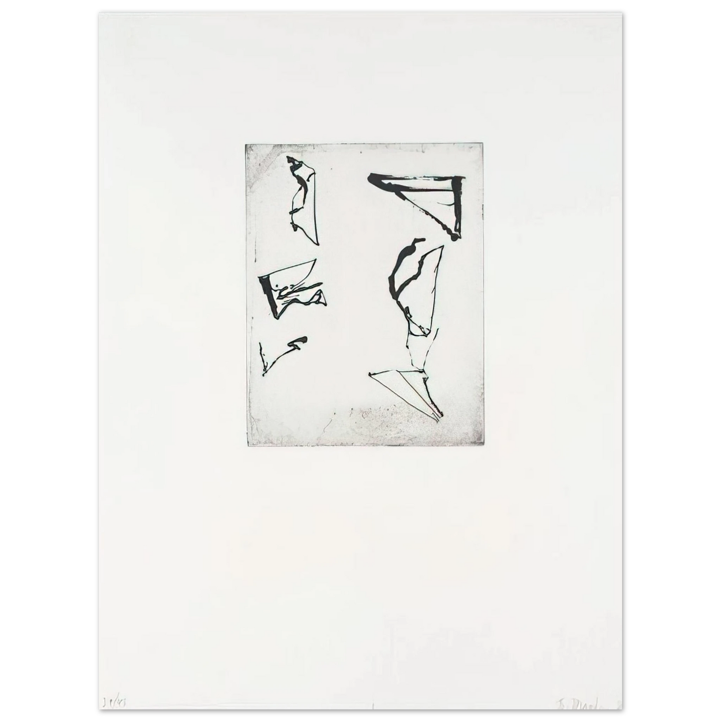 Brice Marden - Etchings to Rexroth #1 - 1986  75x100 cm / 30x40inches Fine Art Poster