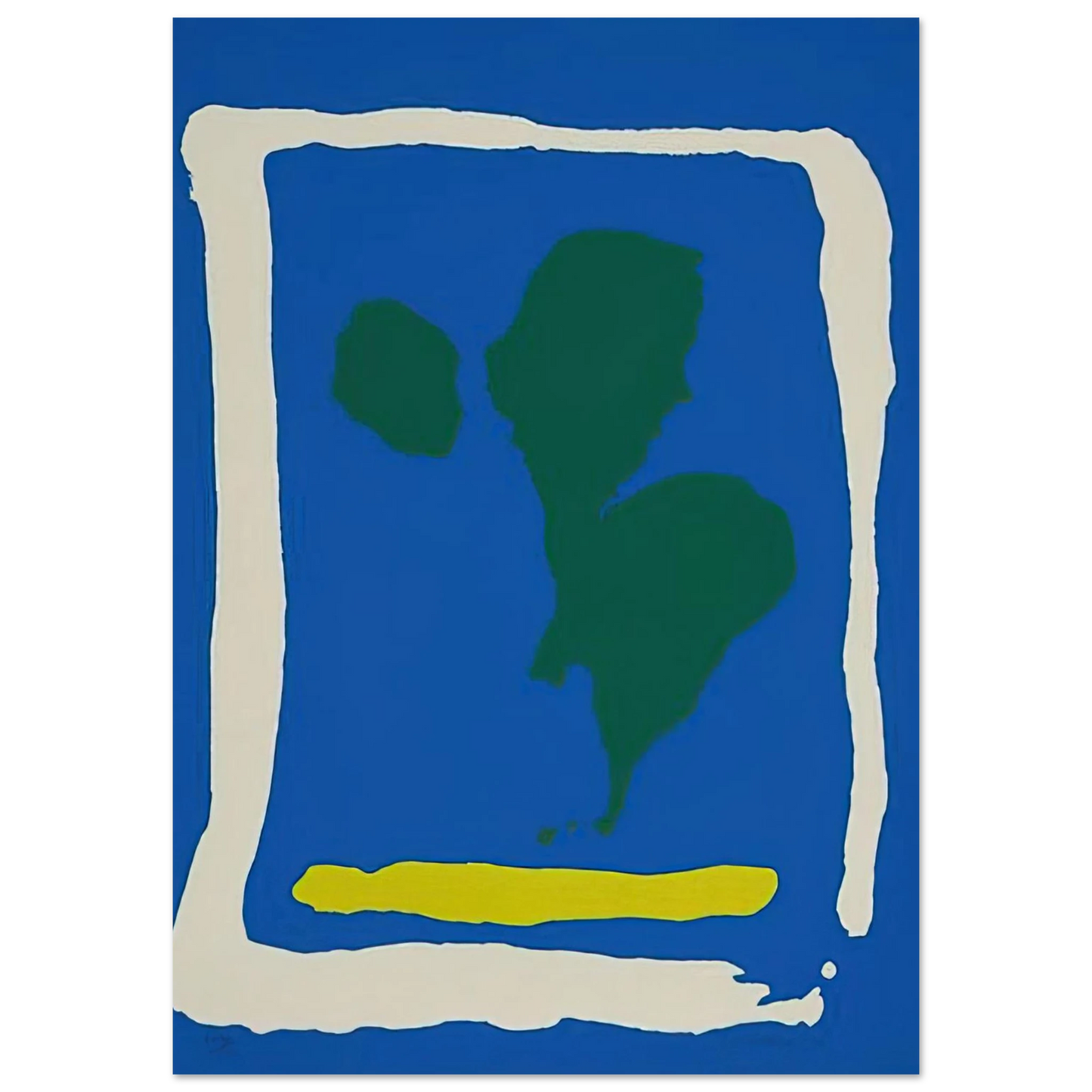Helen Frankenthaler - Air Frame - 1965 Wall art - A3 (29.7 x 42  cm) - Premium Wooden Framed Poster With Fine Art Paper-canvas - Black frame