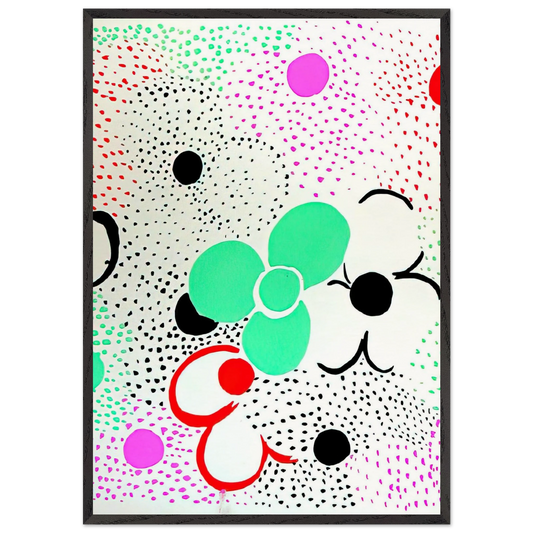 COMPOSITION 12 - Sonia Delaunay 70x100 cm / 28x40 inches Framed Art Print – Black Wooden Frame