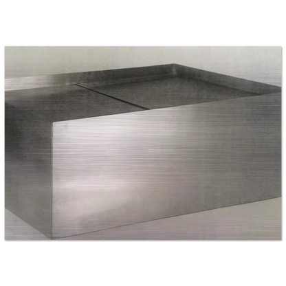 Untitled Double Coffee Table - 1971 - Donald Judd Brushed Aluminum Print - 70x100 cm / 28x40 inches | Donald Judd Aluminum Print | Donald Judd Prints