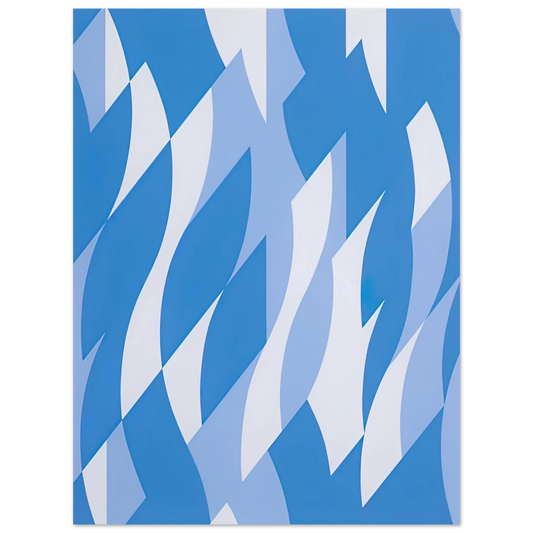 Bridget Riley - TWO BLUES 2003  75x100 cm / 30x40inches Fine Art Poster