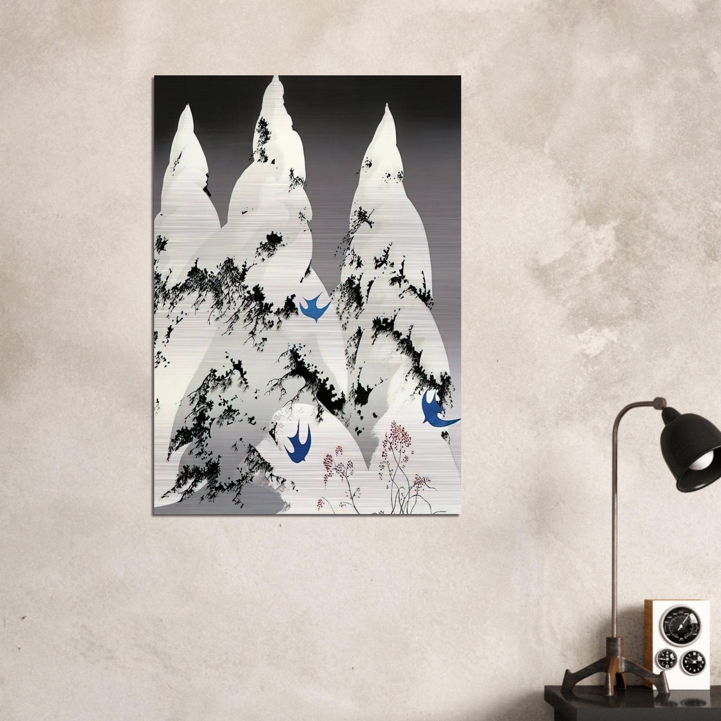 Winter Pine - Eyvind Earle Brushed Aluminum Print - 70x100 cm / 28x40 inches | Eyvind Earle Aluminum Print | Eyvind Earle Prints