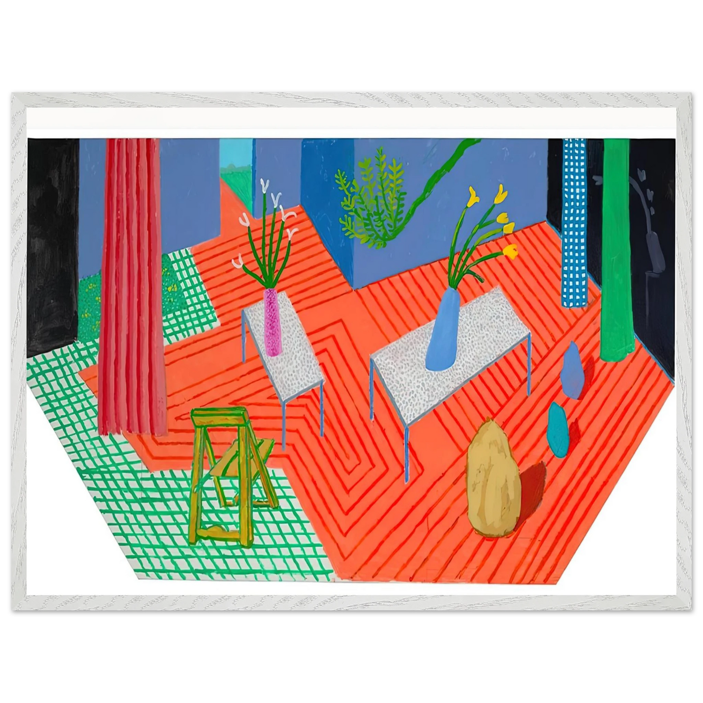 David Hockney - David Hockney Wall art - 30x45 cm / 12x18 inches - Premium Wooden Framed Poster With Fine Art Paper-canvas - Black frame