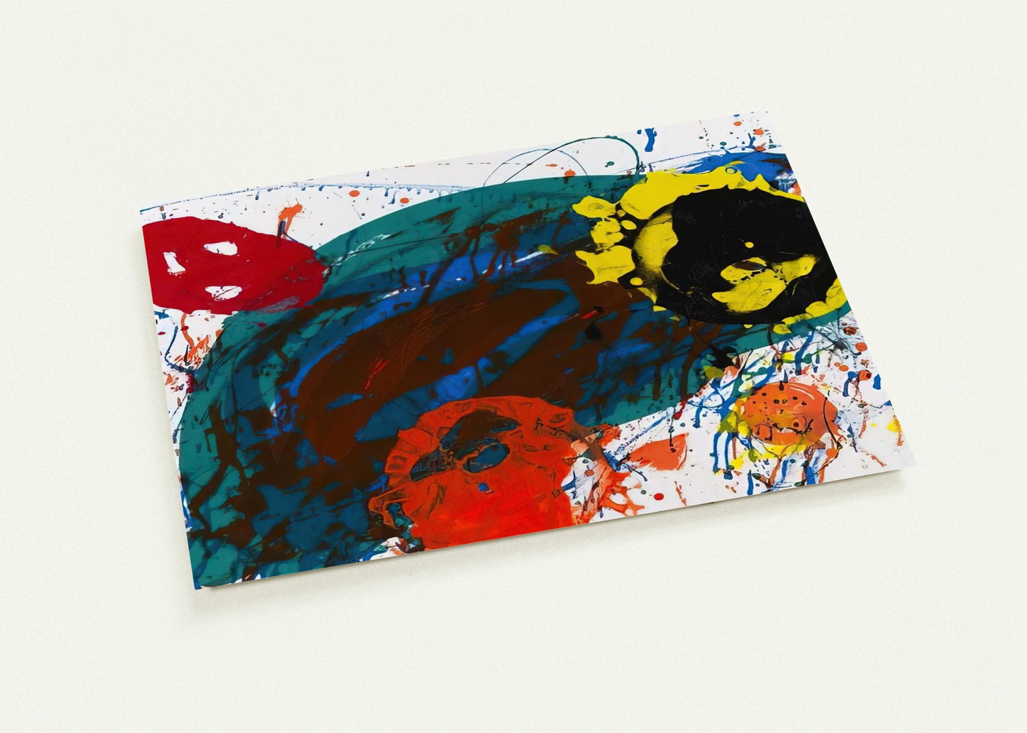 For Thirteen  SFS-335  By Sam Francis Pack of 10 Post Cards | Sam Francis Post Cards | A6 (10.5 x 14.8 cm) - 4.1 x 5.8 inches