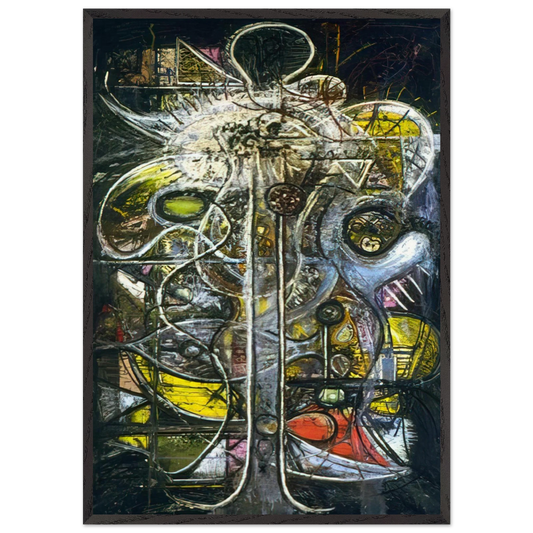 Comprehension of the Atom Crucifixion - Richard Pousette-Dart 70x100 cm / 28x40 inches Framed Art Print – Black Wooden Frame