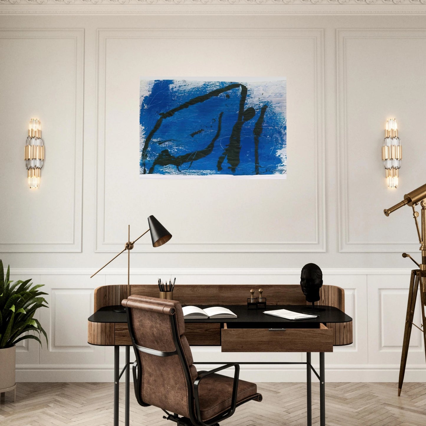 G-7 - 1987 - Emil Schumacher Brushed Aluminum Print - 70x100 cm / 28x40 inches | Emil Schumacher Aluminum Print | Emil Schumacher Prints