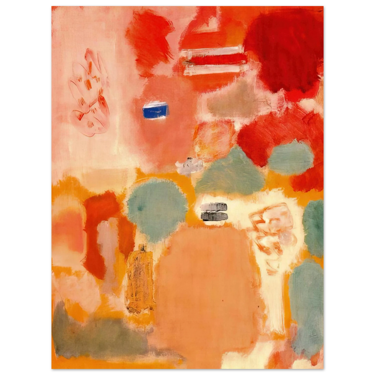 Mark Rothko - No. 21 - 1949 Wall Art - 60x80 cm / 24x32 inches - Premium Wooden Framed Poster With Fine Art Paper-canvas - White frame