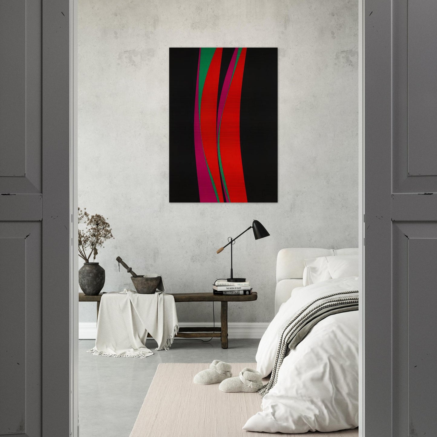 Untitled February 4 - 1967 - Lorser Feitelson Brushed Aluminum Print - 70x100 cm / 28x40 inches | Lorser Feitelson Aluminum Print | Lorser Feitelson Prints