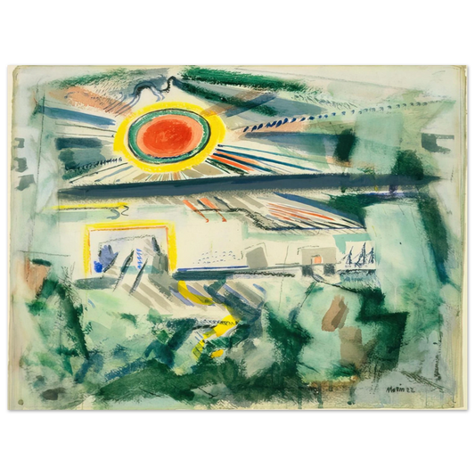 John Marin - Sunset - 1922  75x100 cm / 30x40inches Fine Art Poster