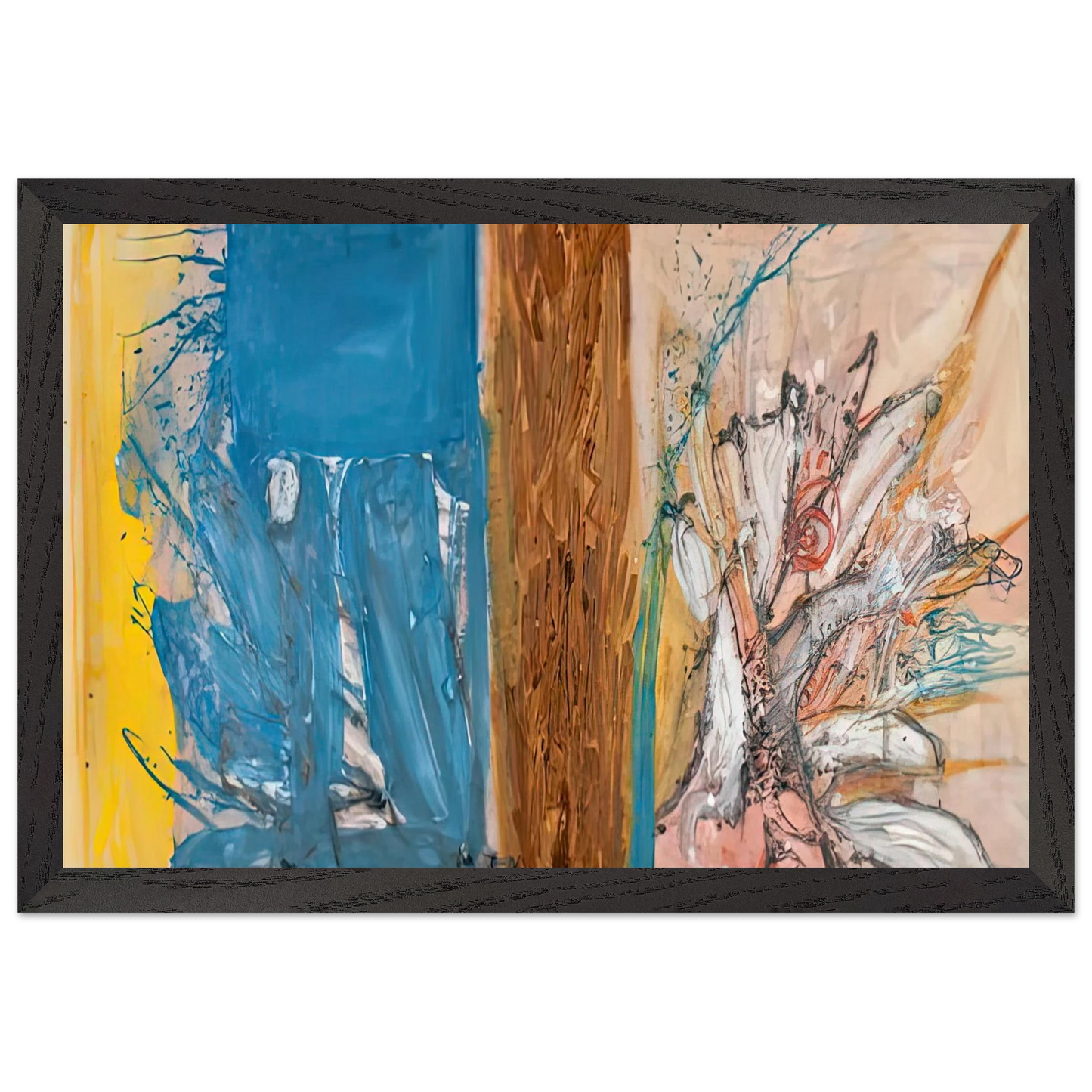 Helen Frankenthaler - The FaÃƒÂ§ade, 1954- Wall Art - 60x80 cm / 24x32 inches - Fine Art Poster-canvas - -