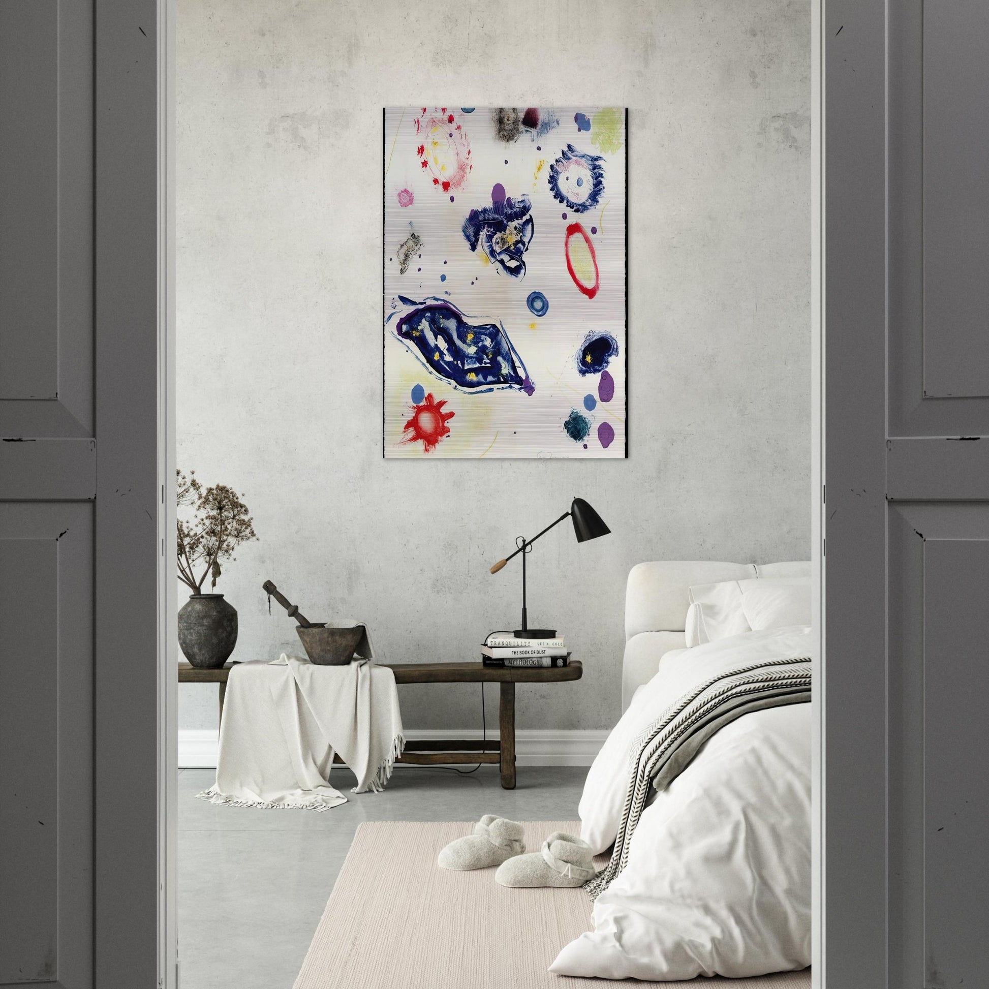 Untitled #1 - Sam Francis Brushed Aluminum Print - 70x100 cm / 28x40 inches | Sam Francis Aluminum Print | Sam Francis Prints