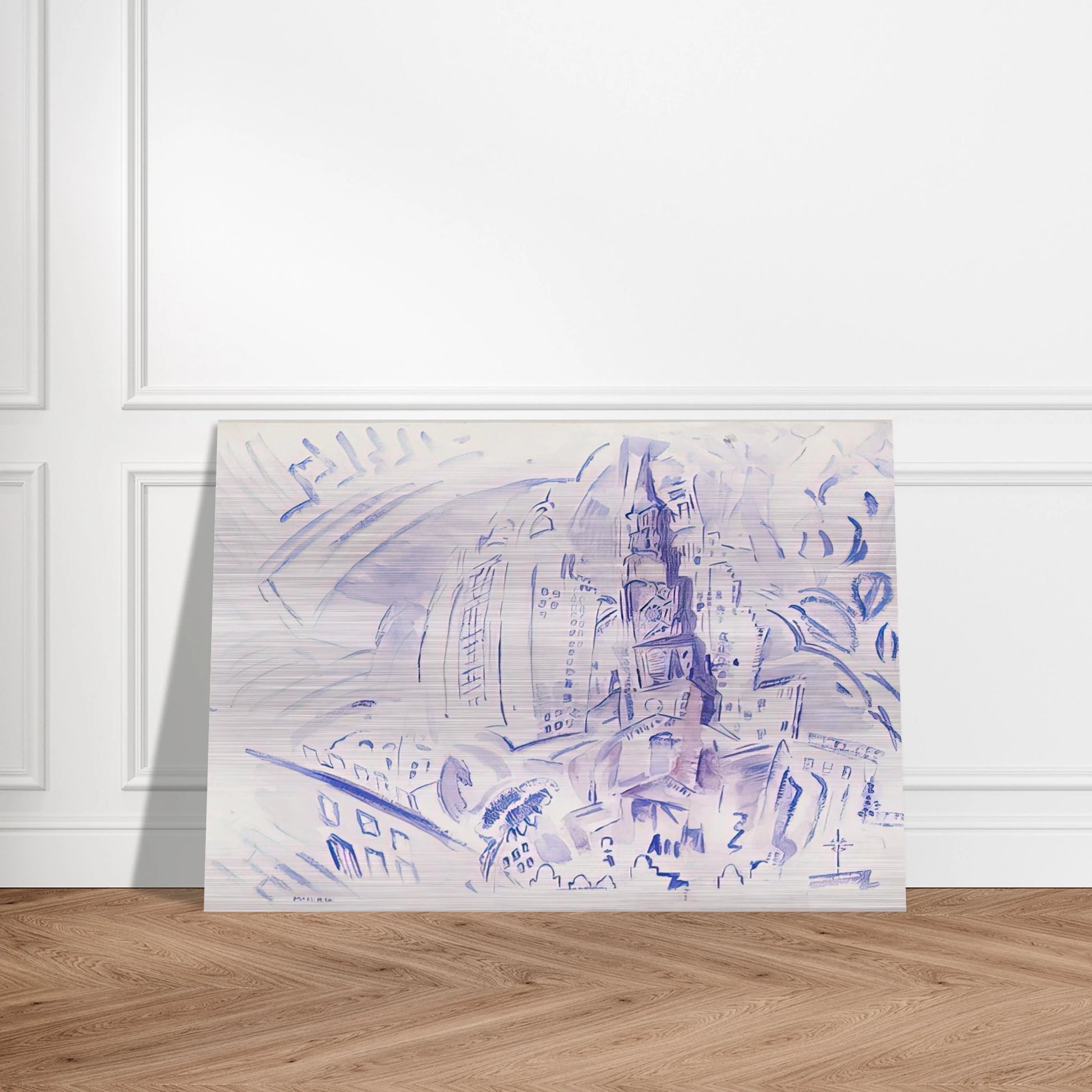 St. Paul's, Manhattan - 1914 - John Marin Brushed Aluminum Print - 70x100 cm / 28x40 inches | John Marin Aluminum Print | John Marin Prints