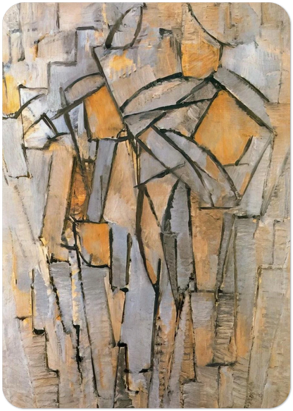 Composición en Gris – Azul By Piet Mondrian Pack of 10 Post Cards | Piet Mondrian Post Cards | A6 (10.5 x 14.8 cm) - 4.1 x 5.8 inches