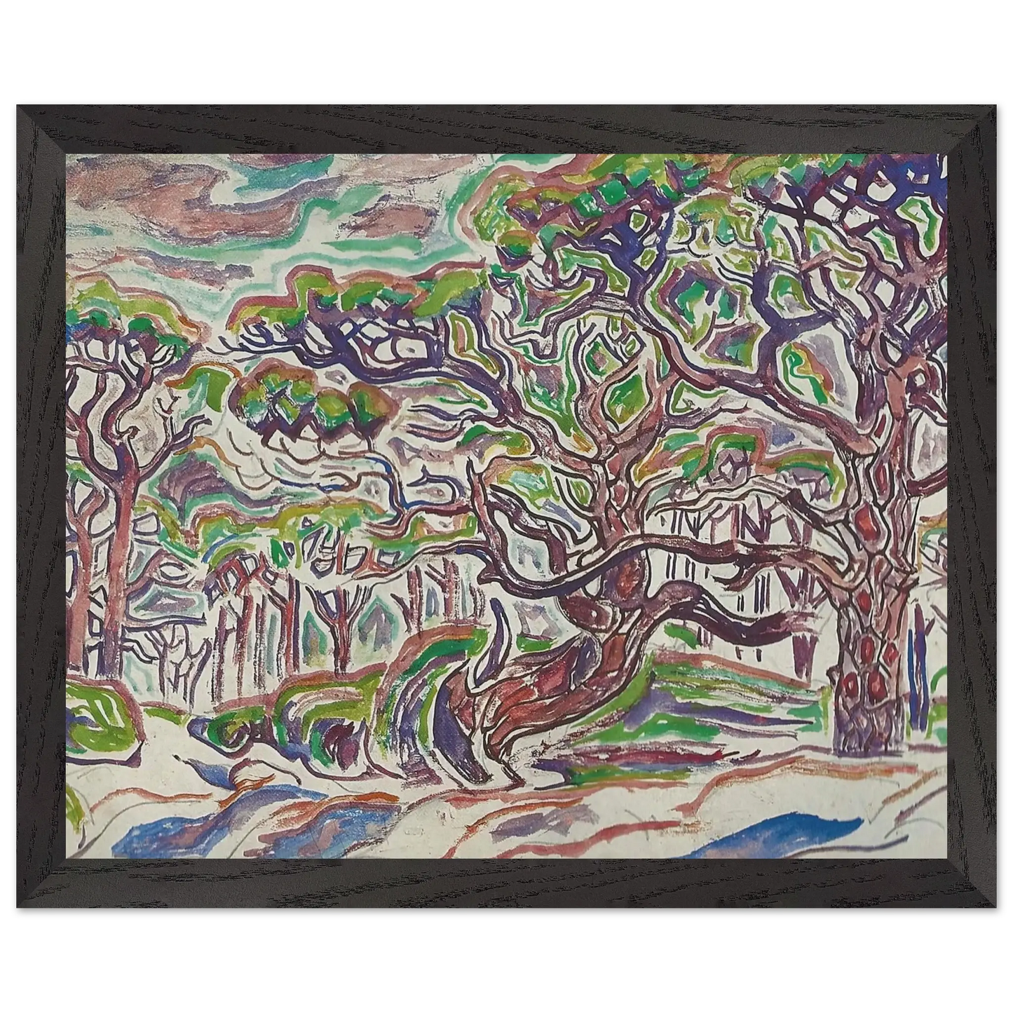 Walter Inglis Anderson - Walter Anderson Wall art - A1 (59.4 x 84.1  cm) - Premium Wooden Framed Poster With Fine Art Paper - White frame