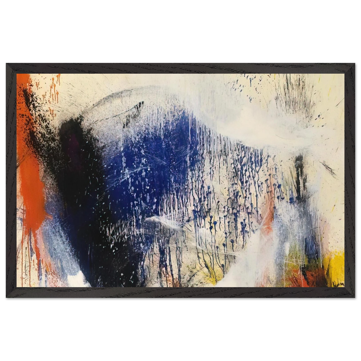 Helen Frankenthaler - Untitled - 1960 Wall art - 30x40 cm / 12x16 inches - Premium Wooden Framed Poster With Fine Art Paper-canvas - Wood frame