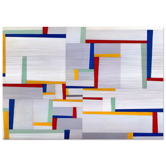 Relational Painting #9 - 1946 - Fritz Glarner Brushed Aluminum Print - 70x100 cm / 28x40 inches | Fritz Glarner Aluminum Print | Fritz Glarner Prints