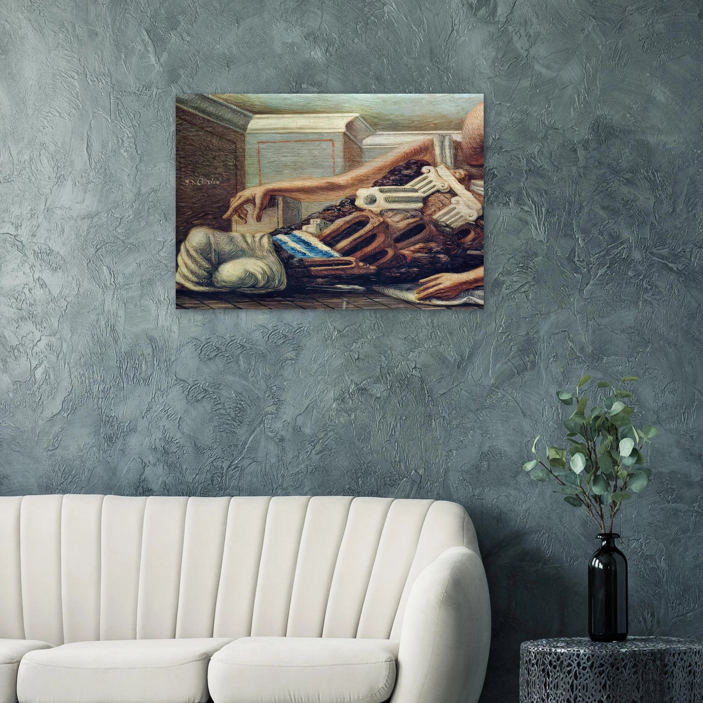 ARCHAEOLOGIST - Giorgio de Chirico Brushed Aluminum Print - 70x100 cm / 28x40 inches | Giorgio de Chirico Aluminum Print | Giorgio de Chirico Prints