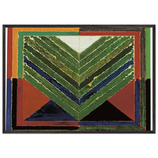 LArbre - Abstract Art - S H Raza 70x100 cm / 28x40 inches Framed Art Print – Black Wooden Frame