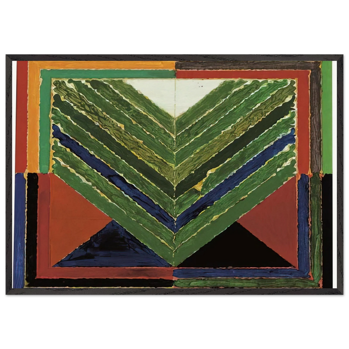 LArbre - Abstract Art - S H Raza 70x100 cm / 28x40 inches Framed Art Print – Black Wooden Frame