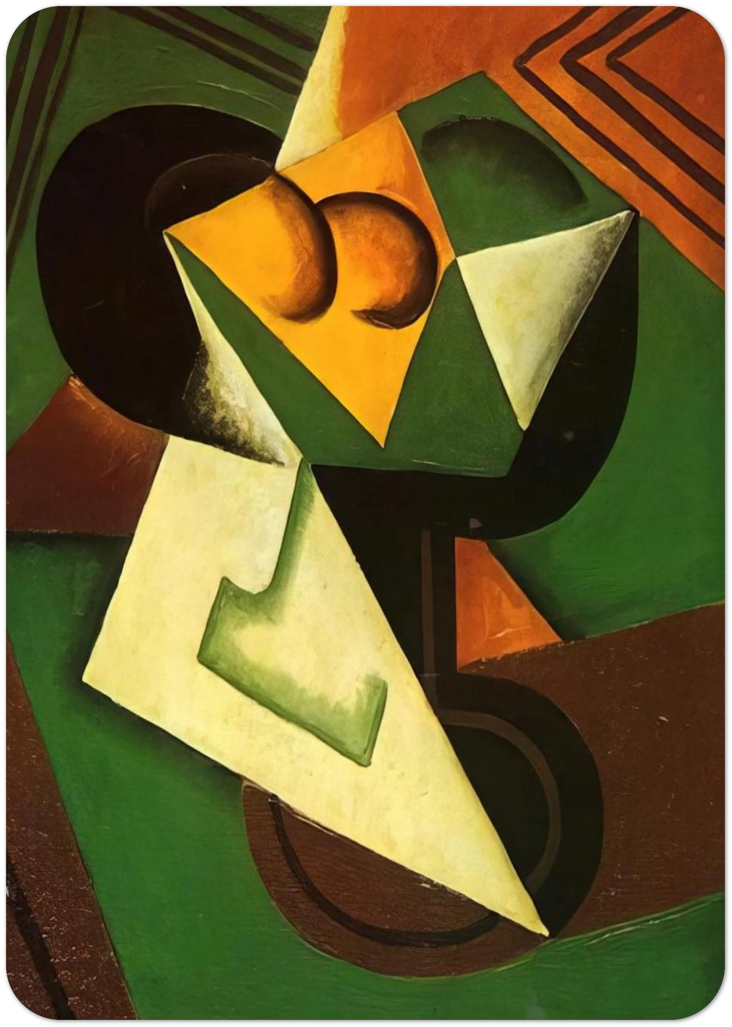 FRUIT BOWL AND FRUIT By Juan Gris Pack of 10 Post Cards | Juan Gris Post Cards | A6 (10.5 x 14.8 cm) - 4.1 x 5.8 inches