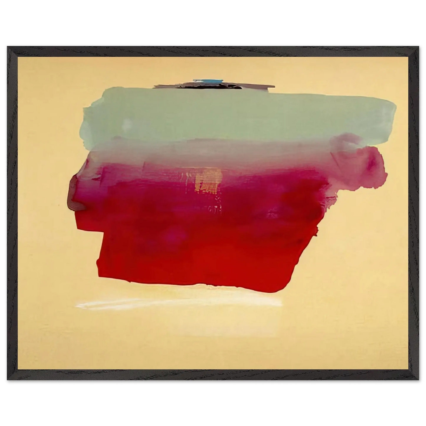 Helen Frankenthaler - Robinson s Wrap - 1974 Wall art - 20x25 cm / 8x10 Inches - Premium Wooden Framed Poster With Fine Art Paper - White frame