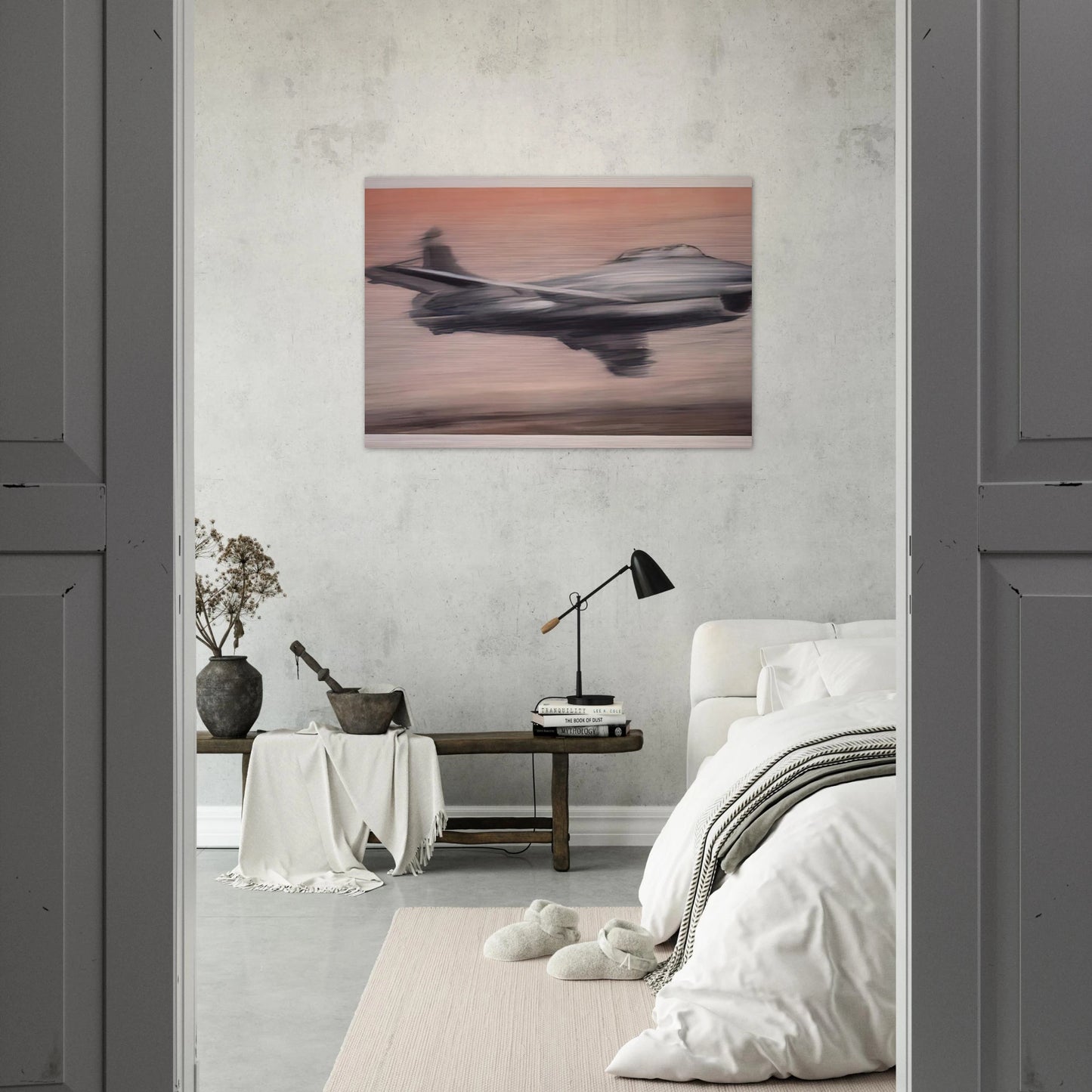 JET FIGHTER 1963 - Gerhard Richter Brushed Aluminum Print - 70x100 cm / 28x40 inches | Gerhard Richter Aluminum Print | Gerhard Richter Prints
