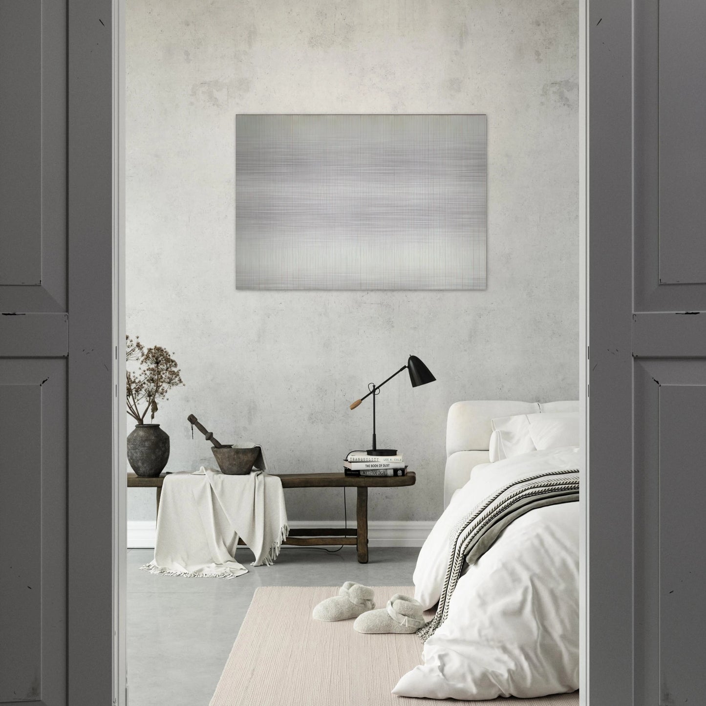 The Islands - Agnes Martin Brushed Aluminum Print - 70x100 cm / 28x40 inches | Agnes Martin Aluminum Print | Agnes Martin Prints