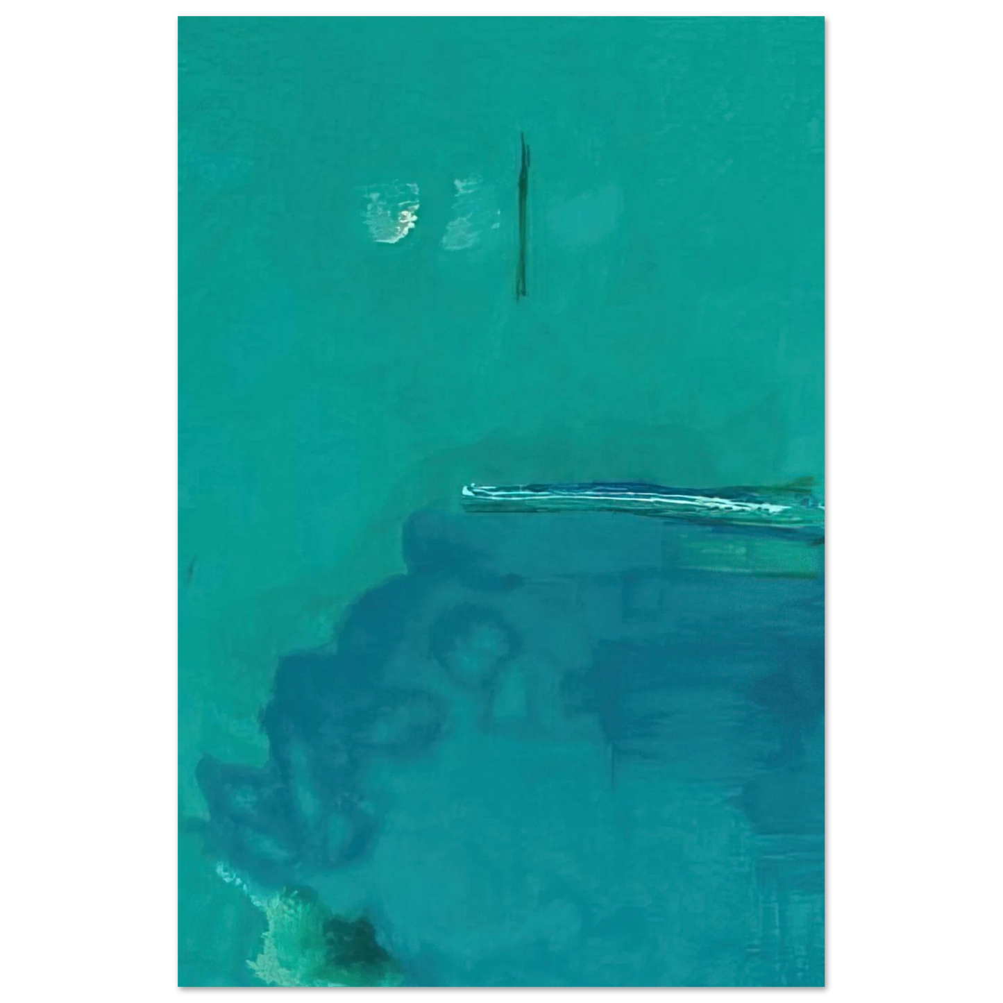 Helen Frankenthaler - Contentment Island - 2004 Wall art - 50x70 cm / 20x28 inches - Premium Wooden Framed Poster With Fine Art Paper-canvas - Wood frame