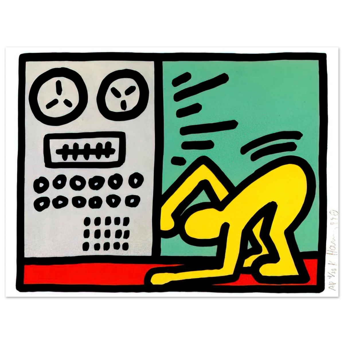 Keith Haring - POP SHOP III 1989  75x100 cm / 30x40inches Fine Art Poster | Keith Haring Art For Sale