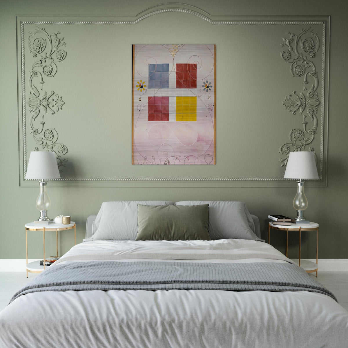 DE TIO ST RSTA N 10 ALDERDOMEN 1907 - Hilma af Klint Brushed Aluminum Print - 70x100 cm / 28x40 inches | Hilma af Klint Aluminum Print | Hilma af Klint Prints