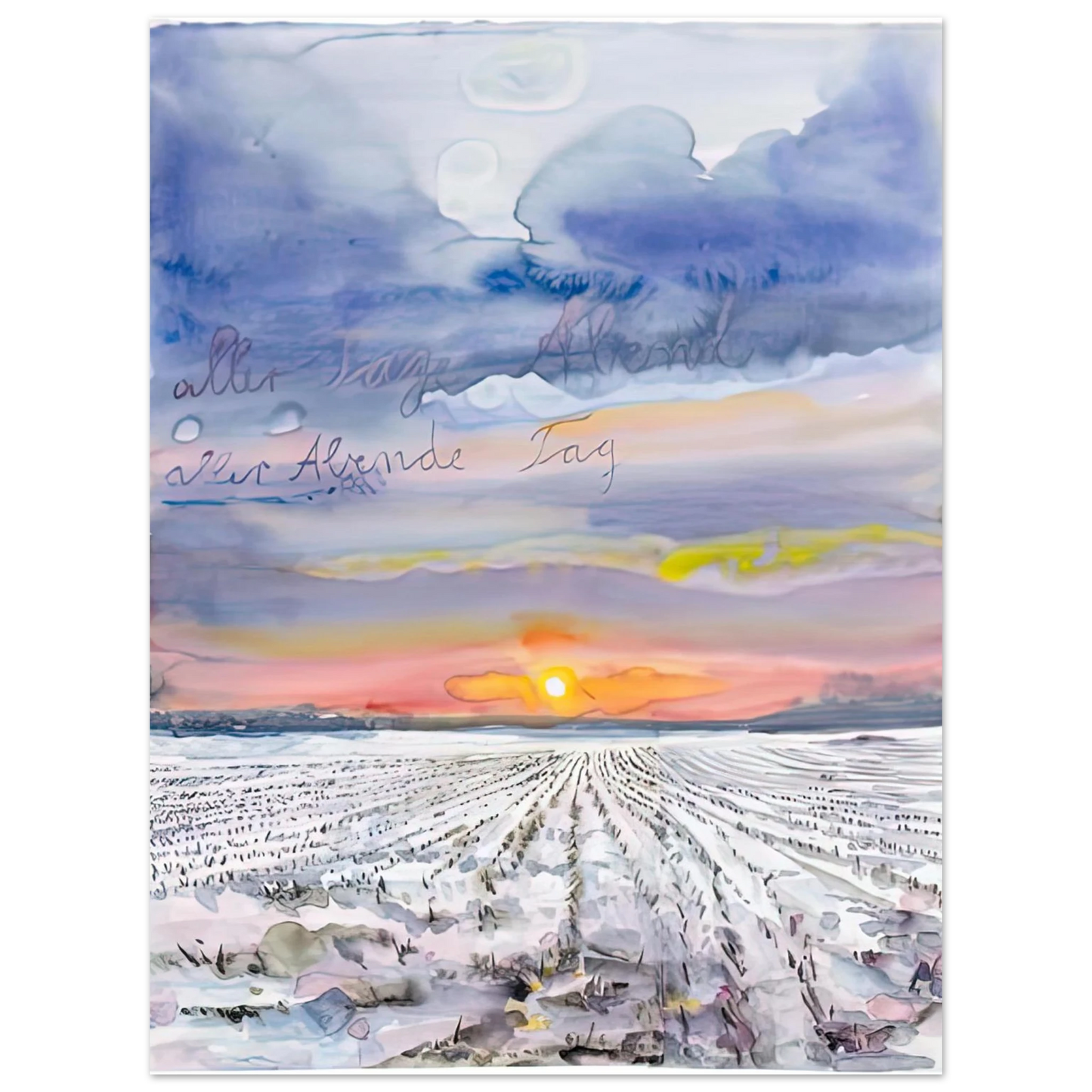 Anselm Kiefer - THE EVENING OF ALL DAYS THE DAY OF ALL EVENINGS 2014 0  75x100 cm / 30x40inches Fine Art Poster