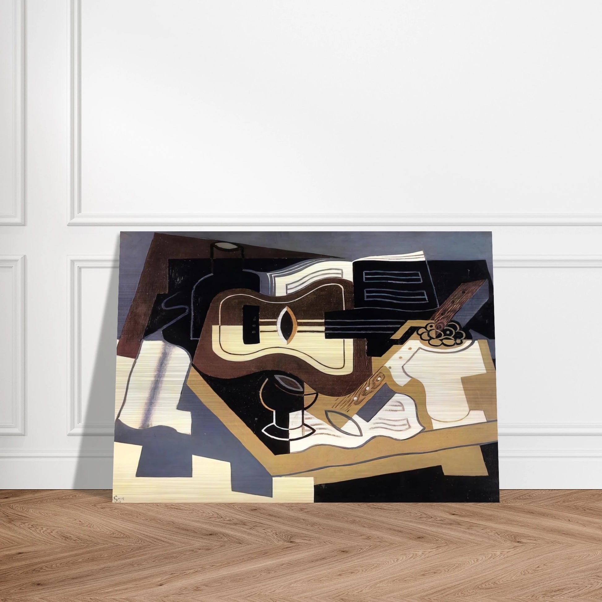 GUITAR AND CLARINET 1920 - Juan Gris Brushed Aluminum Print - 70x100 cm / 28x40 inches | Juan Gris Aluminum Print | Juan Gris Prints