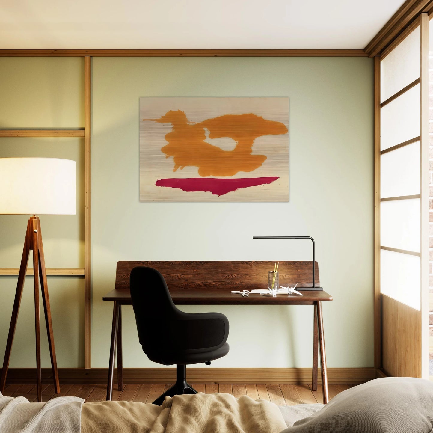 Only Orange - 1963 - Helen Frankenthaler Brushed Aluminum Print - 70x100 cm / 28x40 inches | Helen Frankenthaler Aluminum Print | Helen Frankenthaler Prints