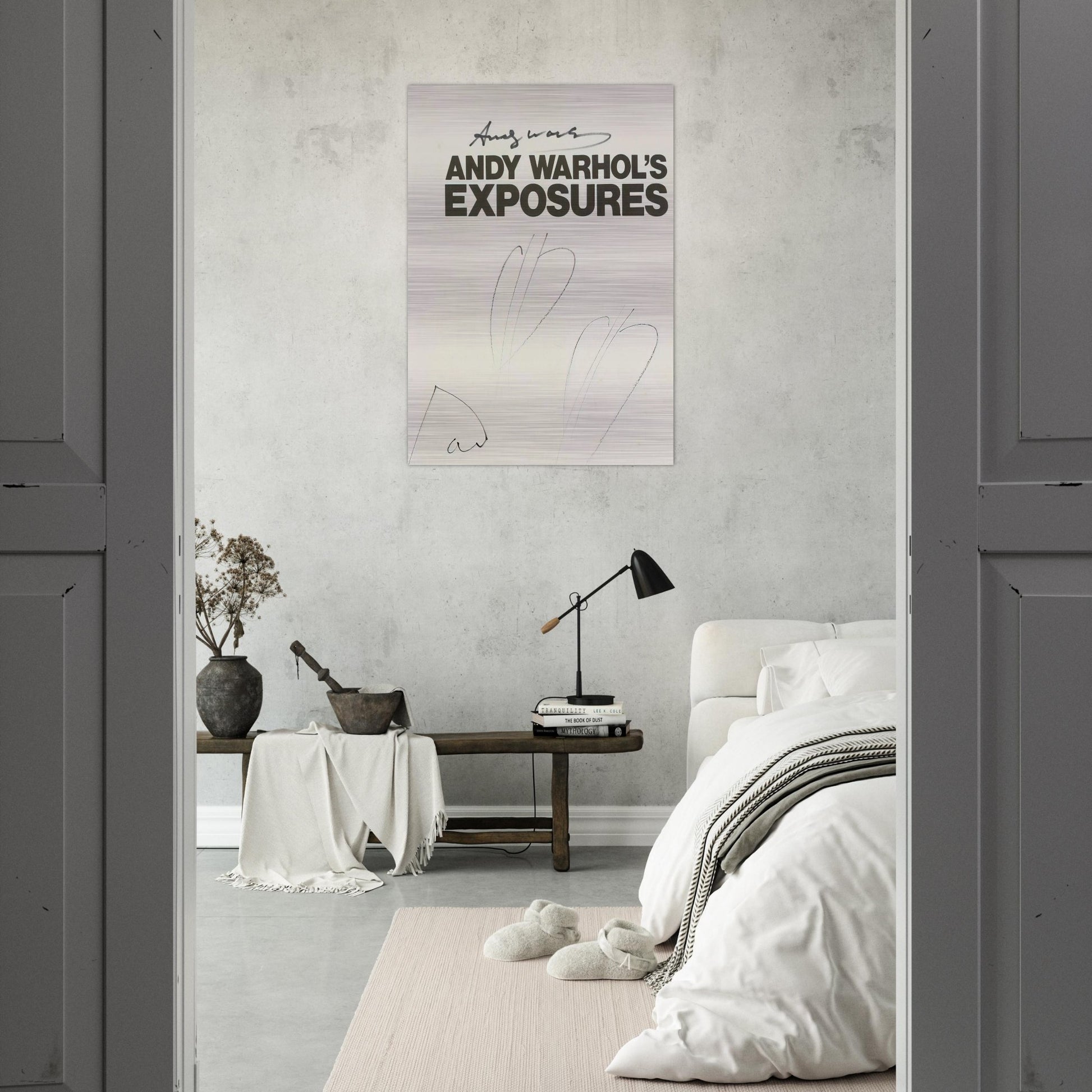 Butterfly Hearths  Andy Warhol's Exposures  - Andy Warhol Brushed Aluminum Print - 70x100 cm / 28x40 inches | Andy Warhol Aluminum Print | Andy Warhol Prints