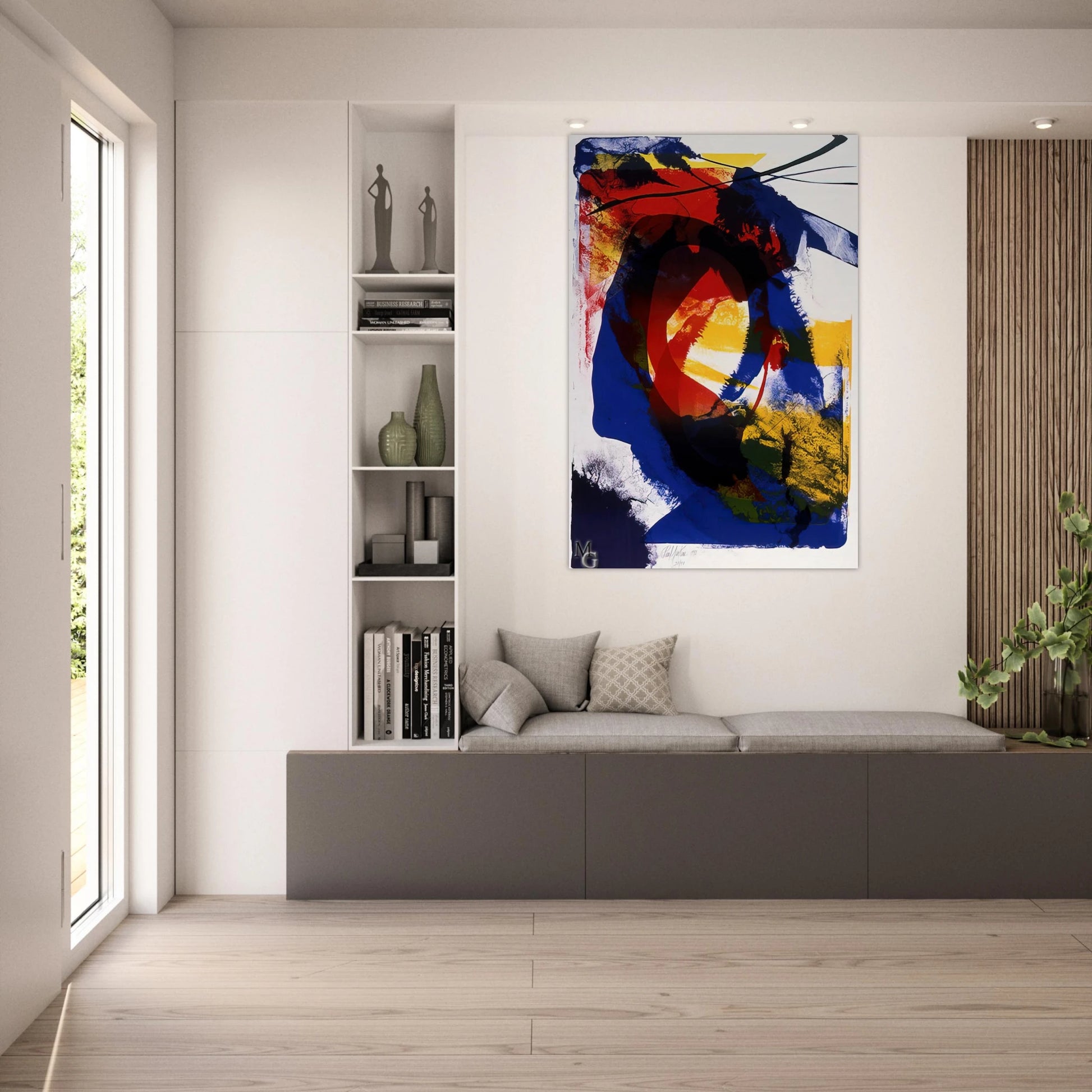Distance Finding Mozart - 1992 - Paul Jenkins Art Prints - 100x150 cm / 40x60″ inches | Paul Jenkins Poster | Paul Jenkins Prints