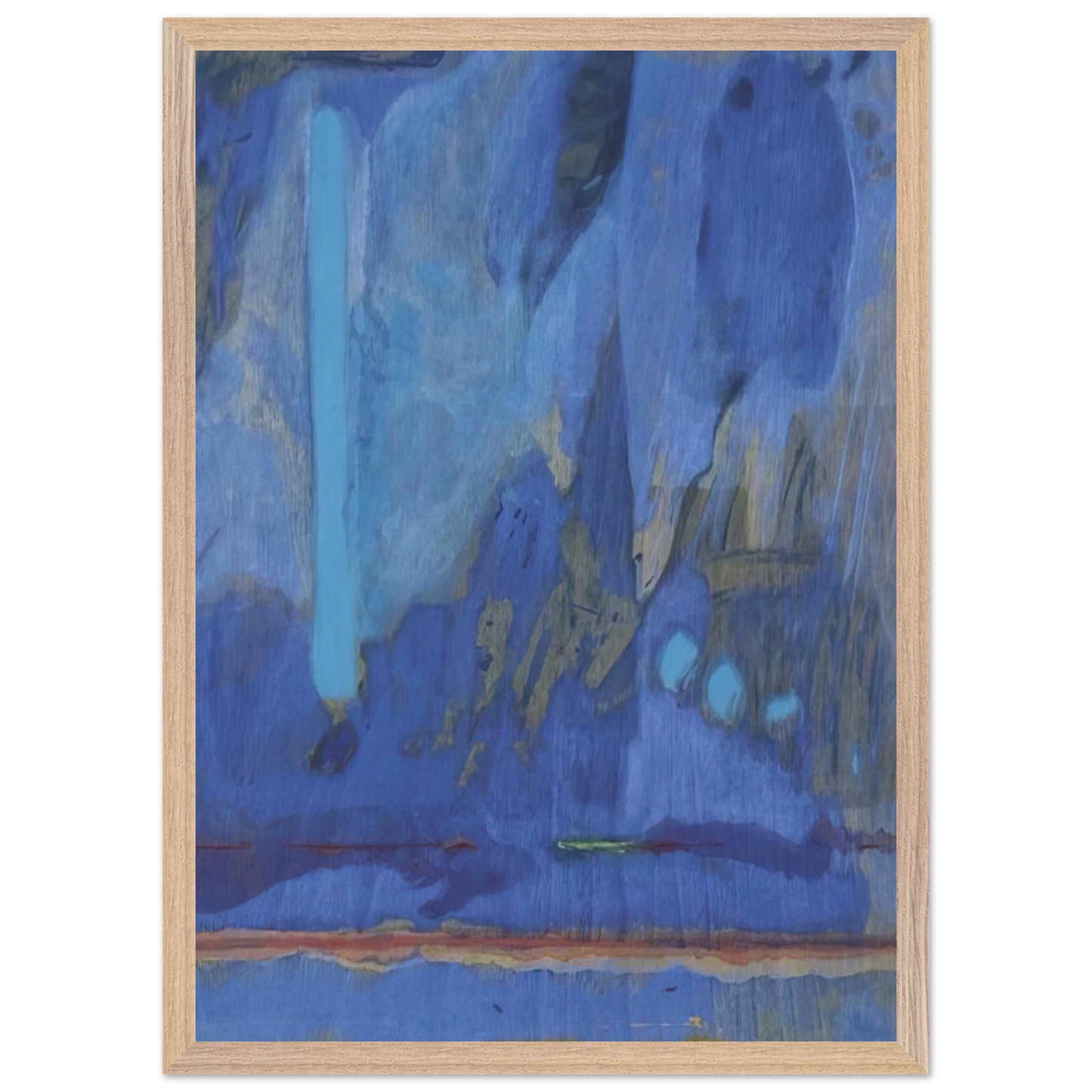 Helen Frankenthaler - Tales of Genji III - 1998 Wall art - A1 (59.4 x 84.1  cm) - Premium Wooden Framed Poster With Fine Art Paper-canvas - Wood frame