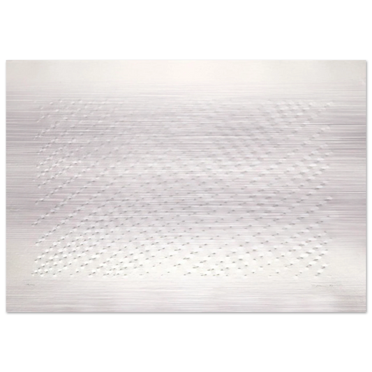 Untitled Hommage á Santomaso - Spatialism - Enrico Castellani Brushed Aluminum Print - 70x100 cm / 28x40 inches | Enrico Castellani Aluminum Print | Enrico Castellani Prints